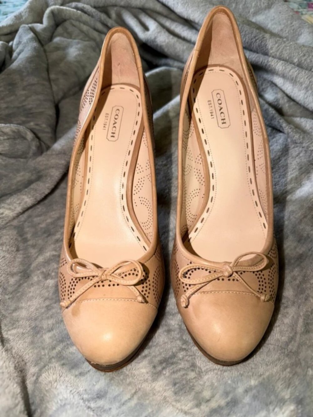 Coach nude heels